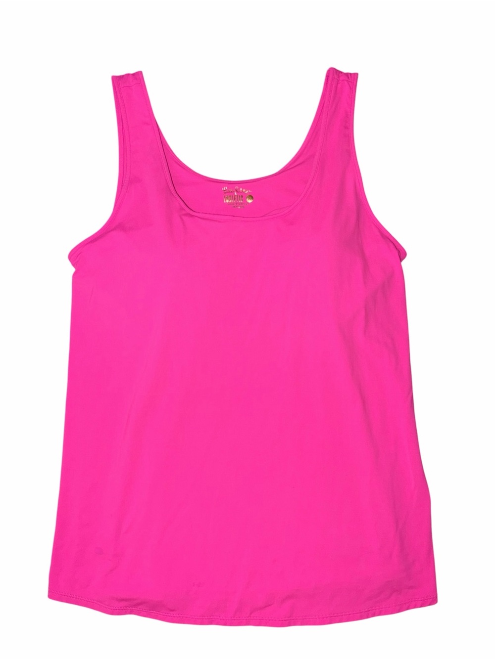 EUC Lilly Pulitzer Luxletic Active Bra Tank Hot Pink Scoop Neck XL X-Large